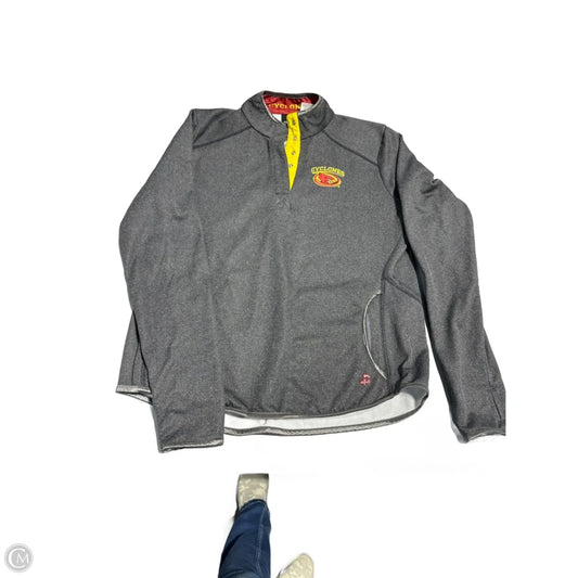Sweatshirt Collar By Authentic In Grey, Size: M