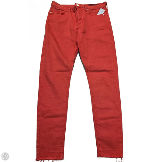 Jeans Skinny By Banana Republic In Red, Size: 4