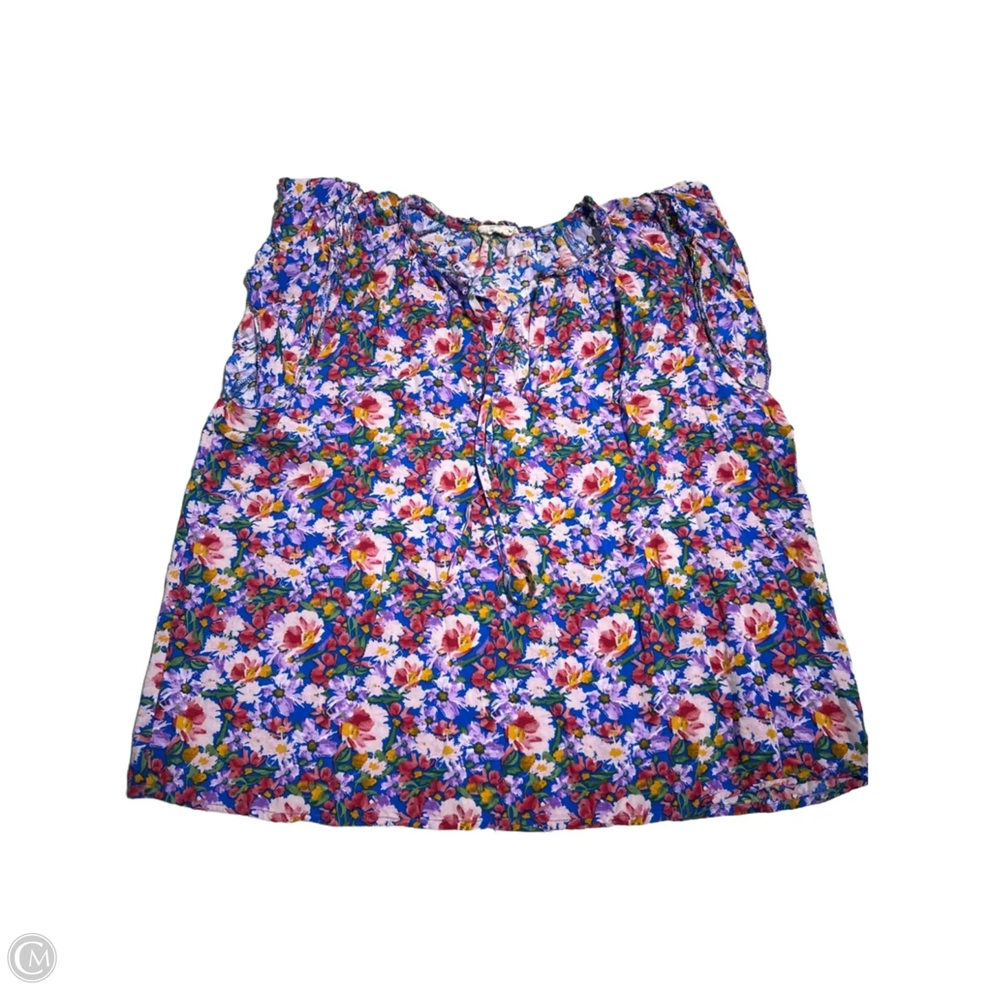 Top Short Sleeve By Ee Some In Floral Print, Size: S