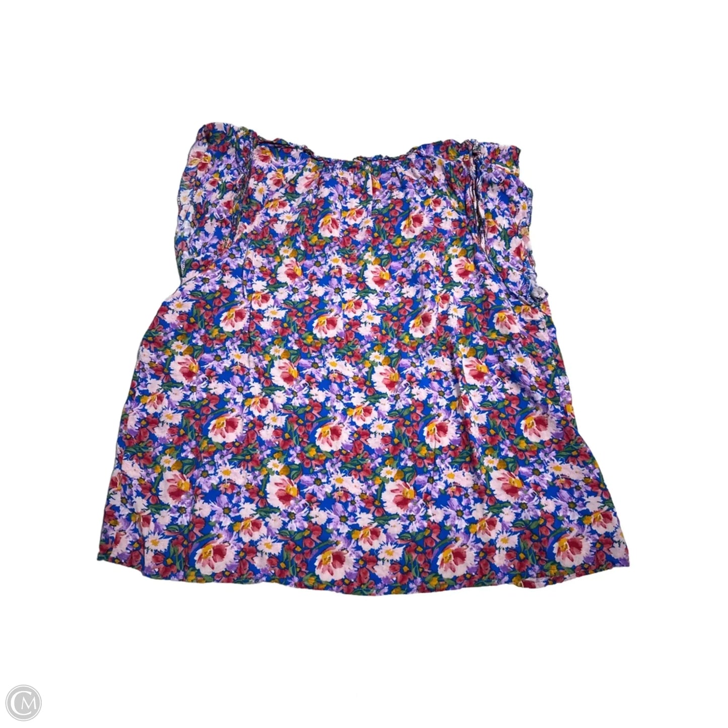 Top Short Sleeve By Ee Some In Floral Print, Size: S
