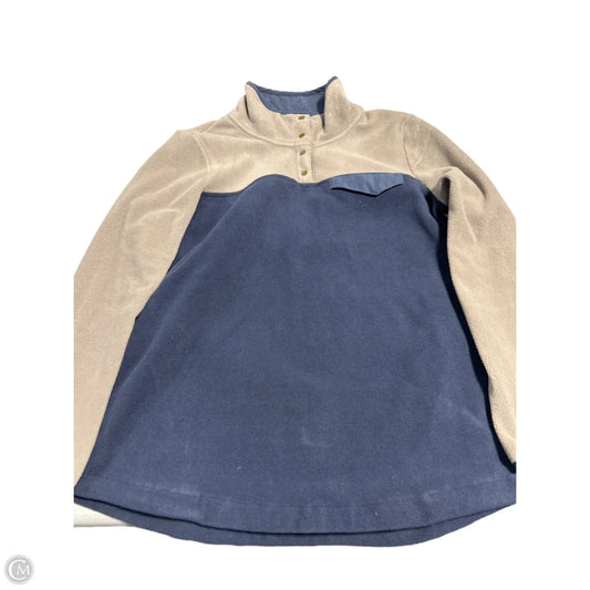 Sweatshirt Collar By Entro In Blue & Grey, Size: L