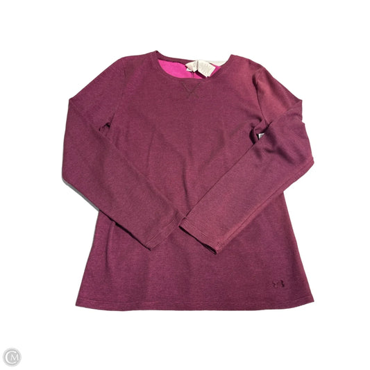 Athletic Top Long Sleeve Collar By Under Armour In Purple, Size: Xl