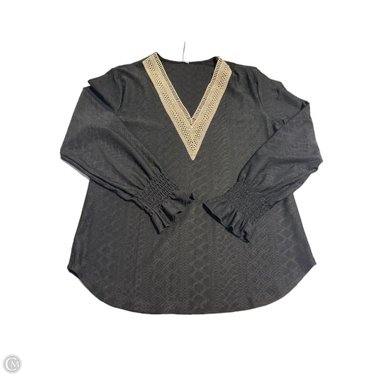 Top Long Sleeve By Cmc In Black, Size: S