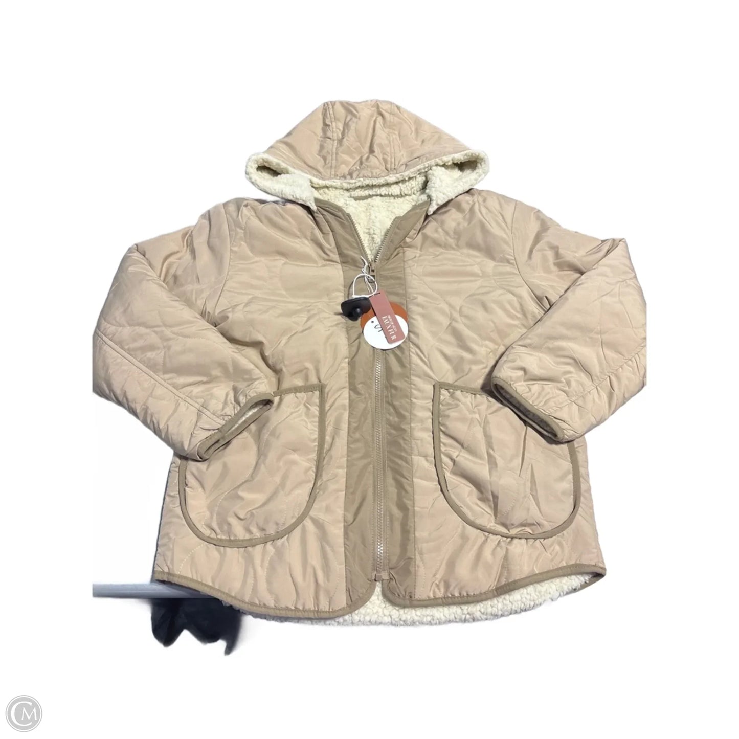Coat Puffer & Quilted By Cmc In Tan, Size: S