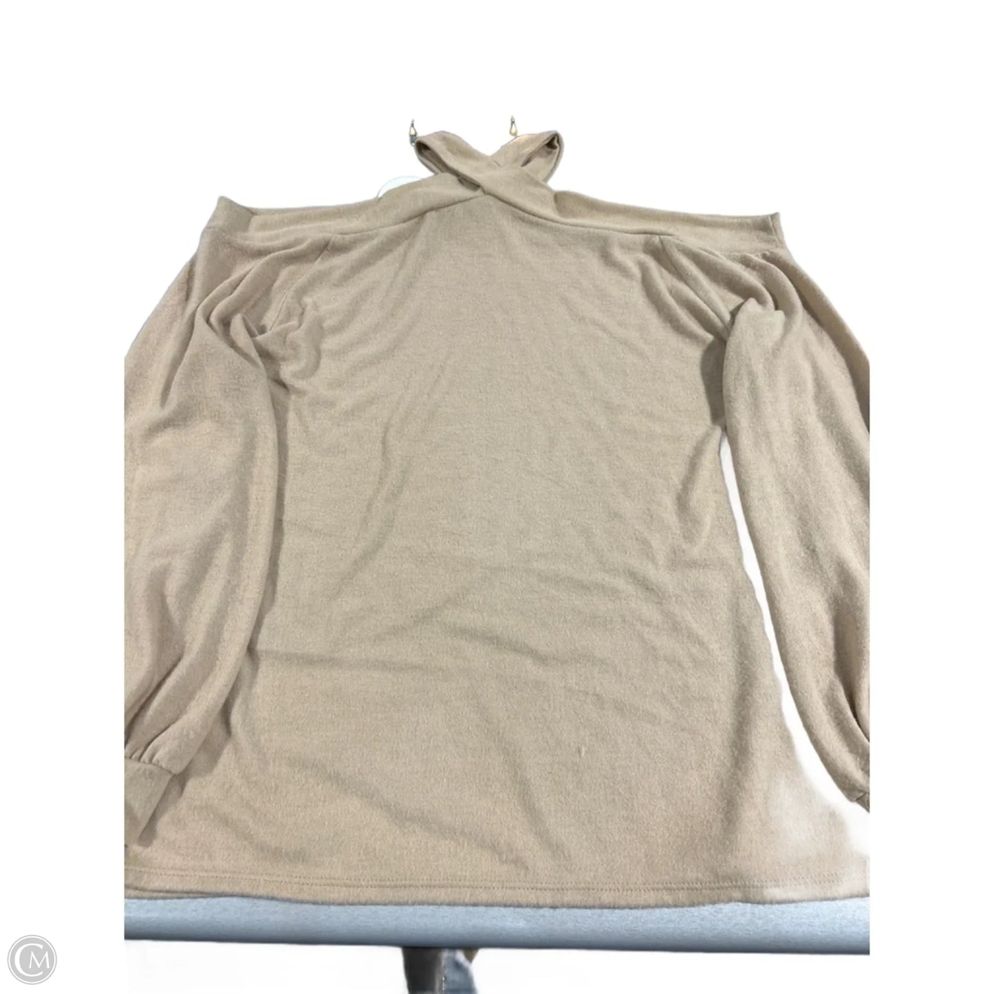 Top Long Sleeve By Bibi In Tan, Size: L