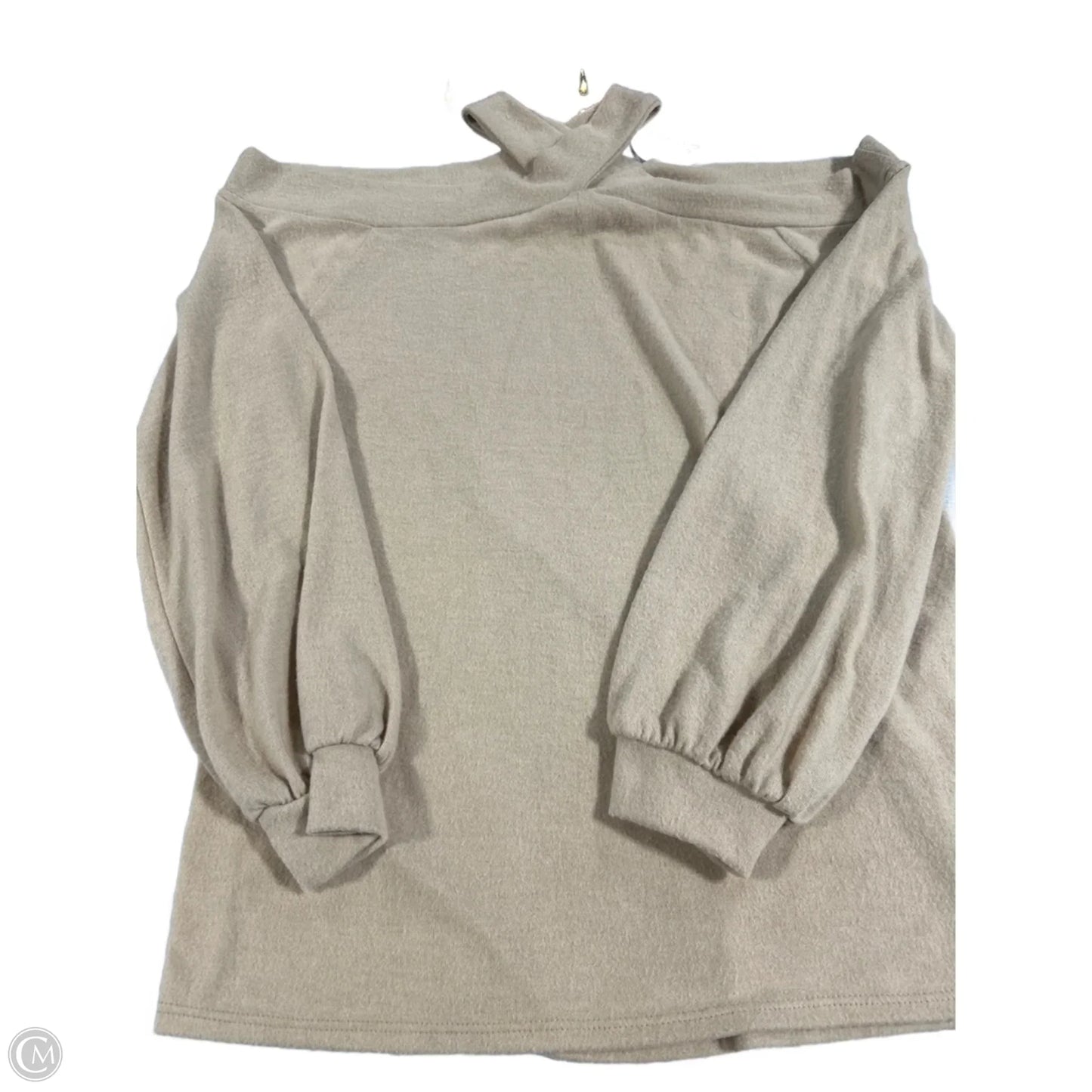 Top Long Sleeve By Bibi In Tan, Size: S