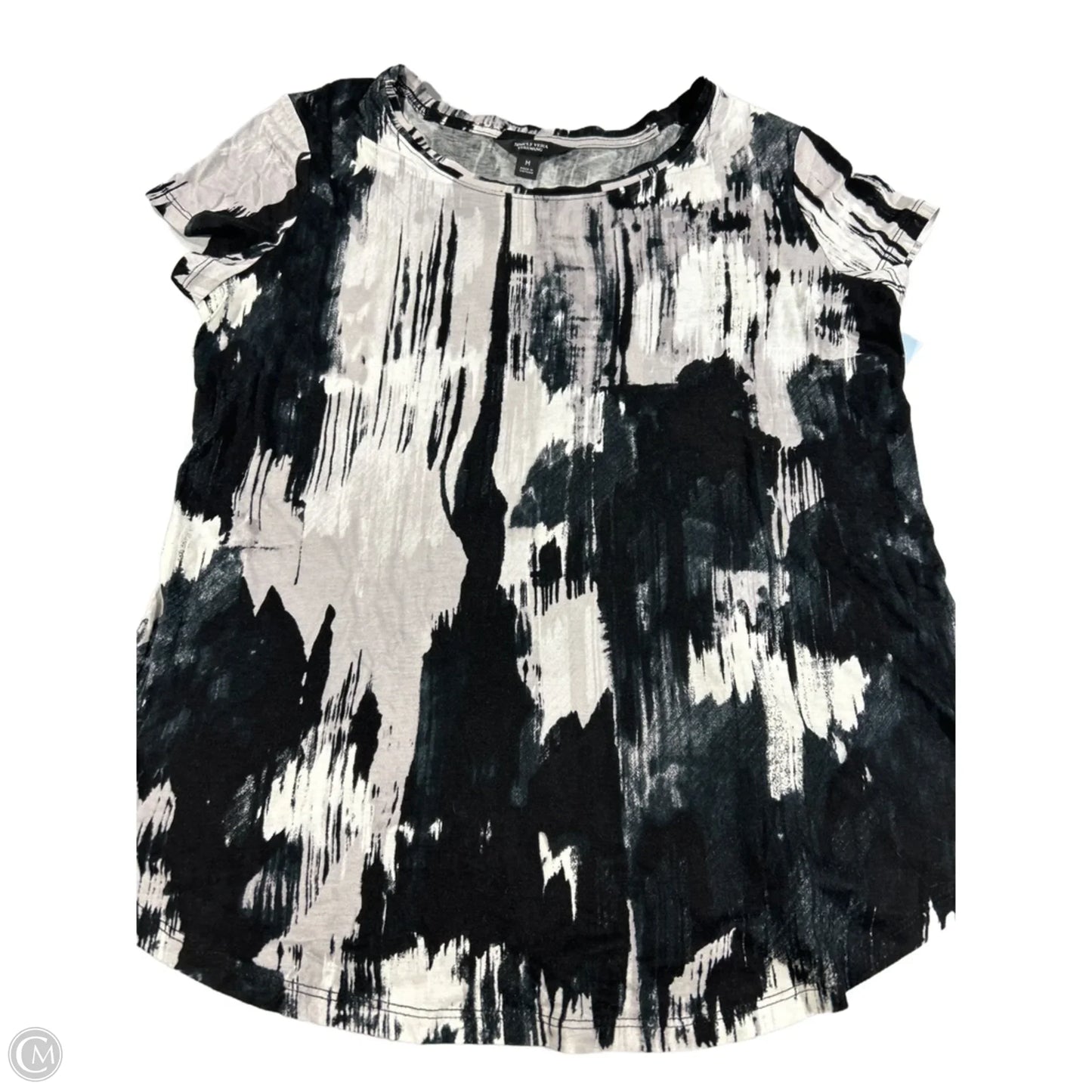 Top Short Sleeve By Simply Vera In Black, Size: M