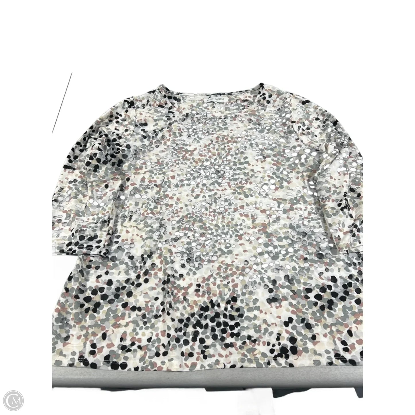 Top 3/4 Sleeve By Emily Daniels In Multi-colored, Size: L