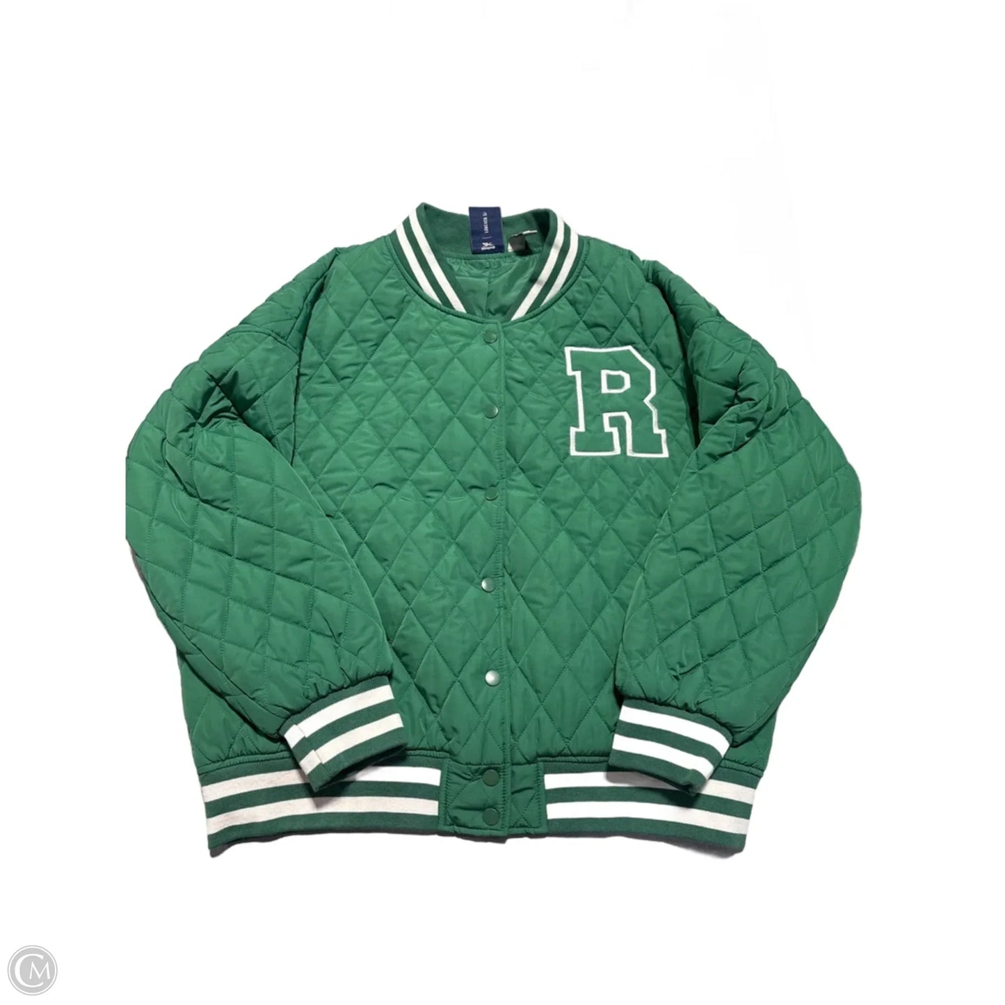 Jacket Puffer & Quilted By Forever 21 In Green, Size: L