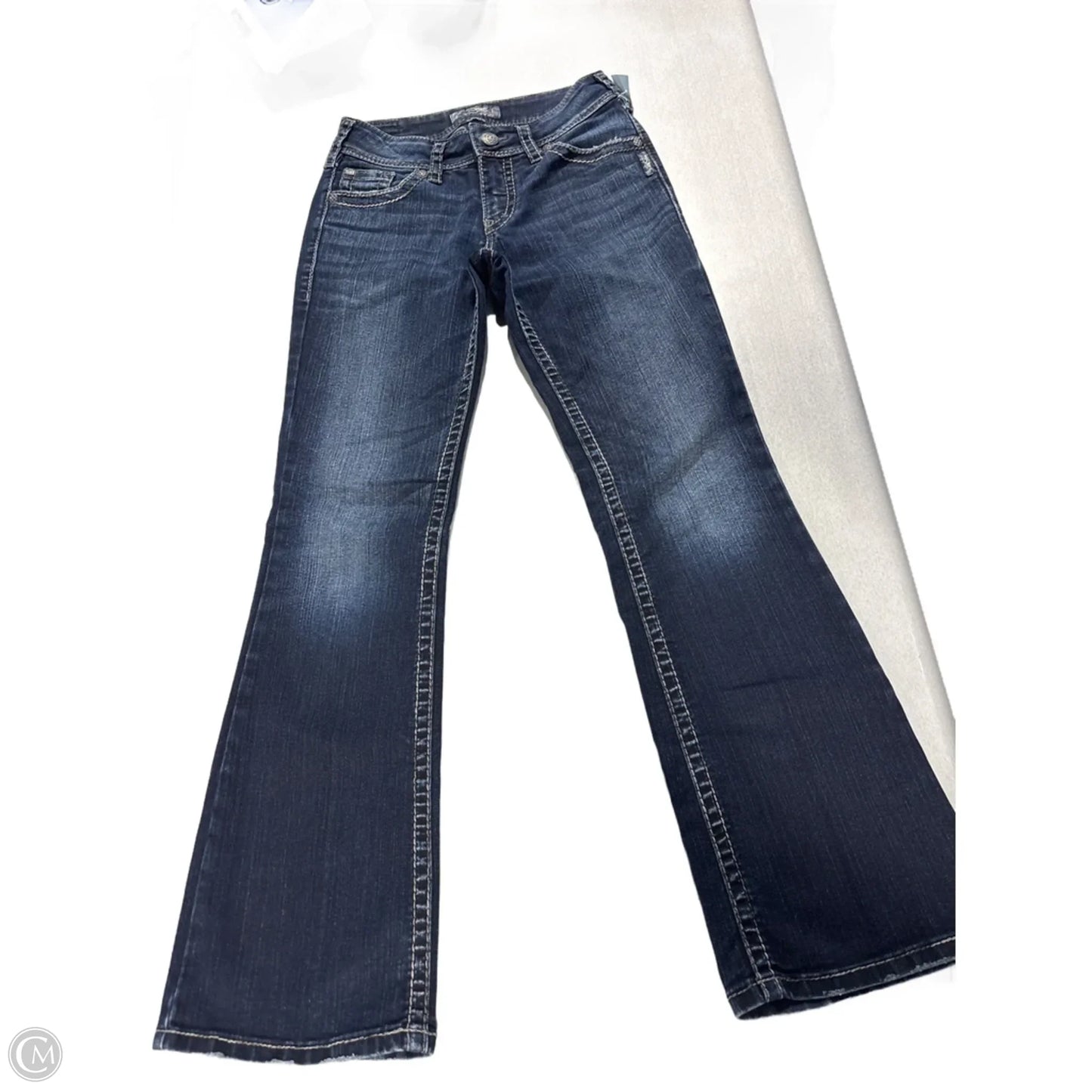 Jeans Boot Cut By Silver In Blue Denim, Size: 6