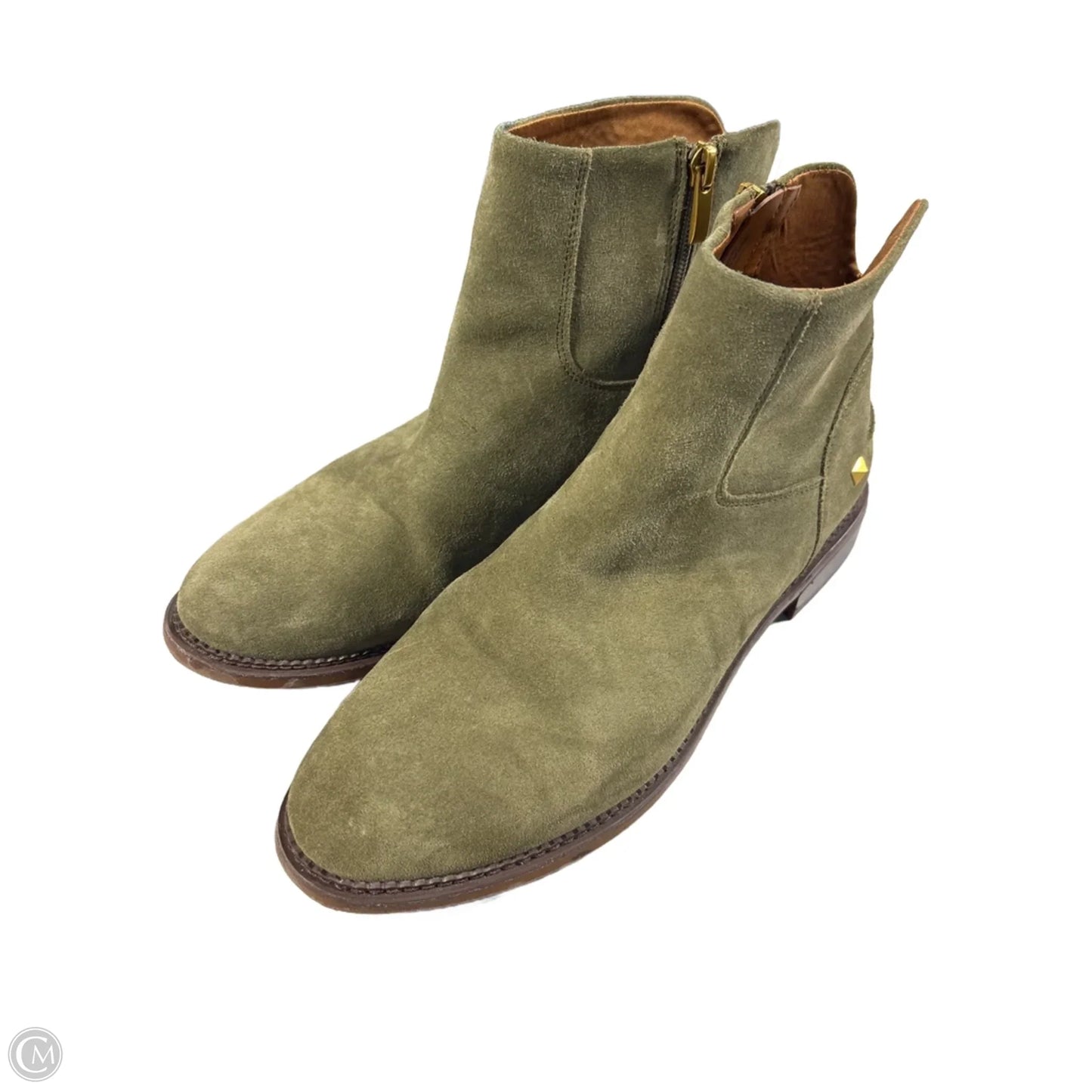 Boots Ankle Flats By Franco Sarto In Green, Size: 9.5