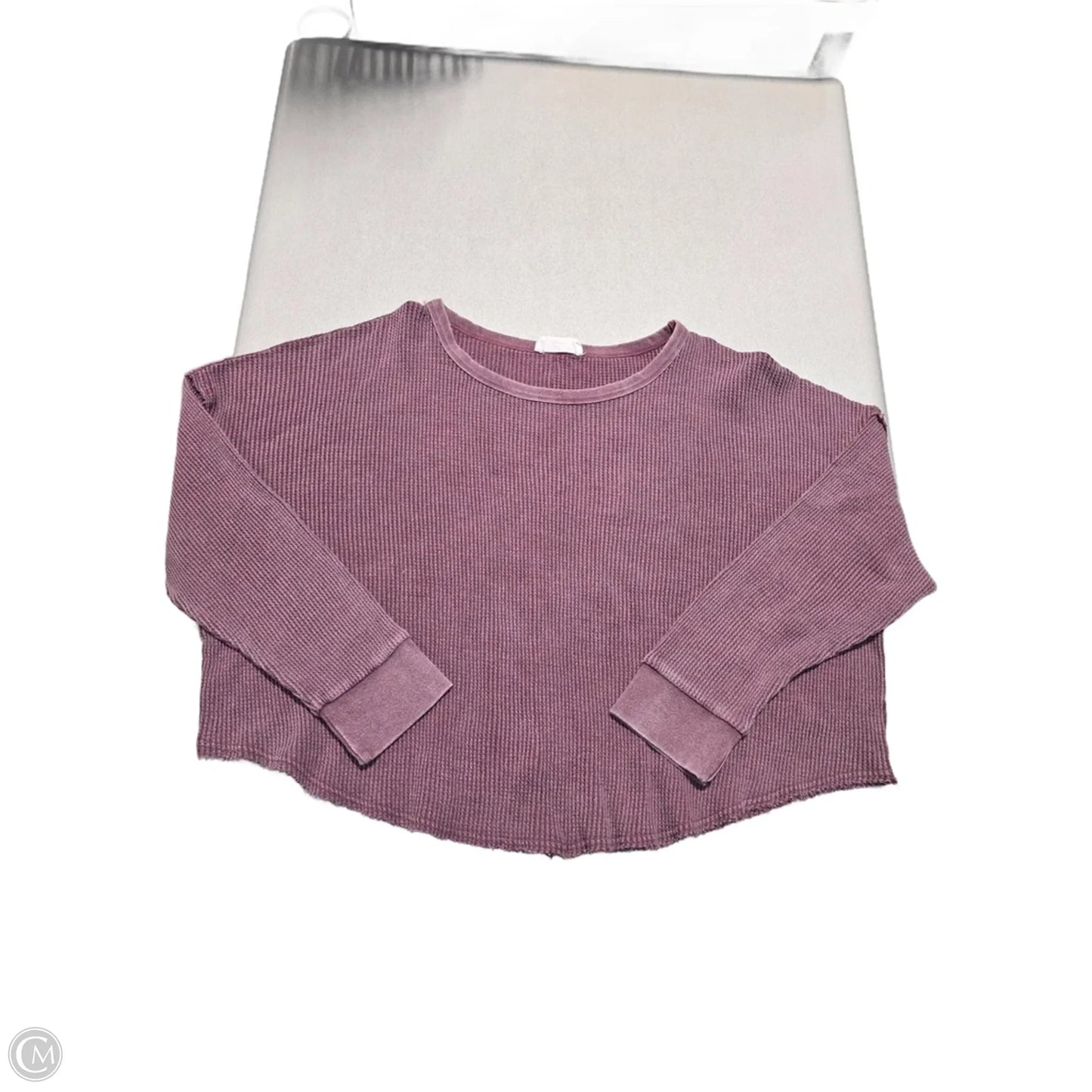 Top Long Sleeve By Double Zero In Purple, Size: M