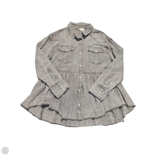 Jacket Denim By 143 Story In Grey Denim, Size: S