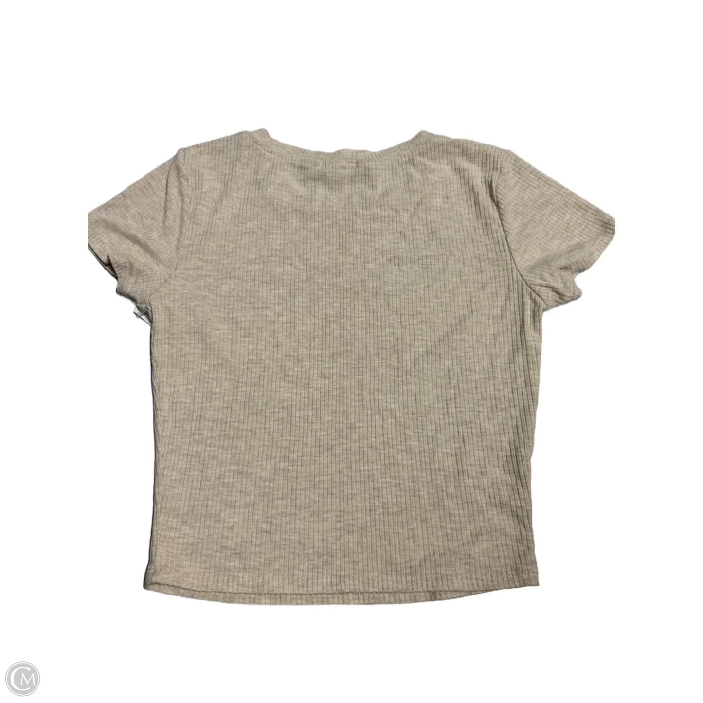 Top Short Sleeve By Bozzolo In Tan, Size: M