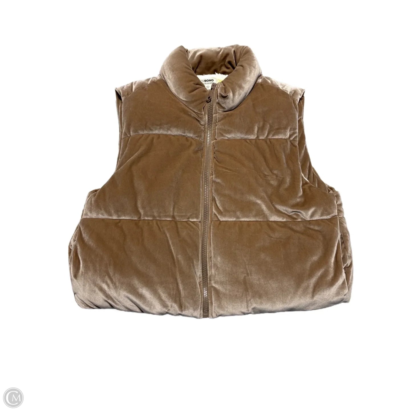 Vest Puffer & Quilted By Cmc In Tan, Size: L