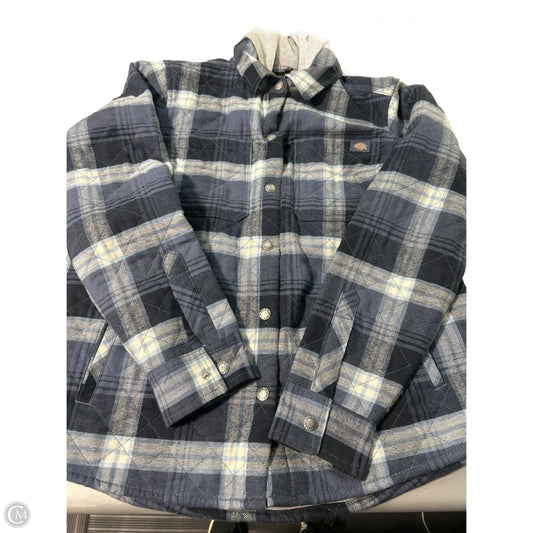 Jacket Puffer & Quilted By Dickies In Plaid Pattern, Size: M