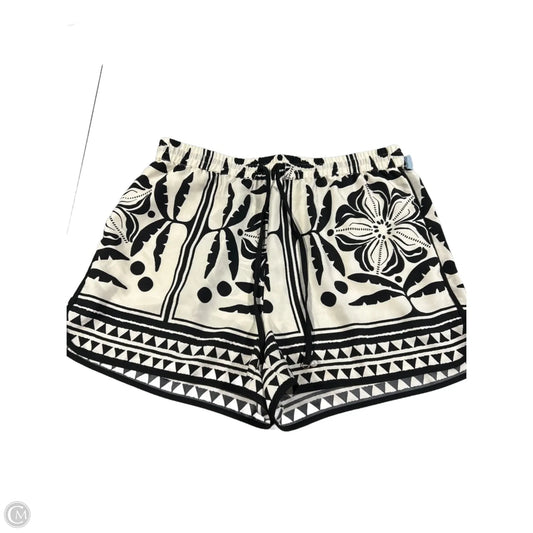 Shorts By H&m In Black & Cream, Size: M