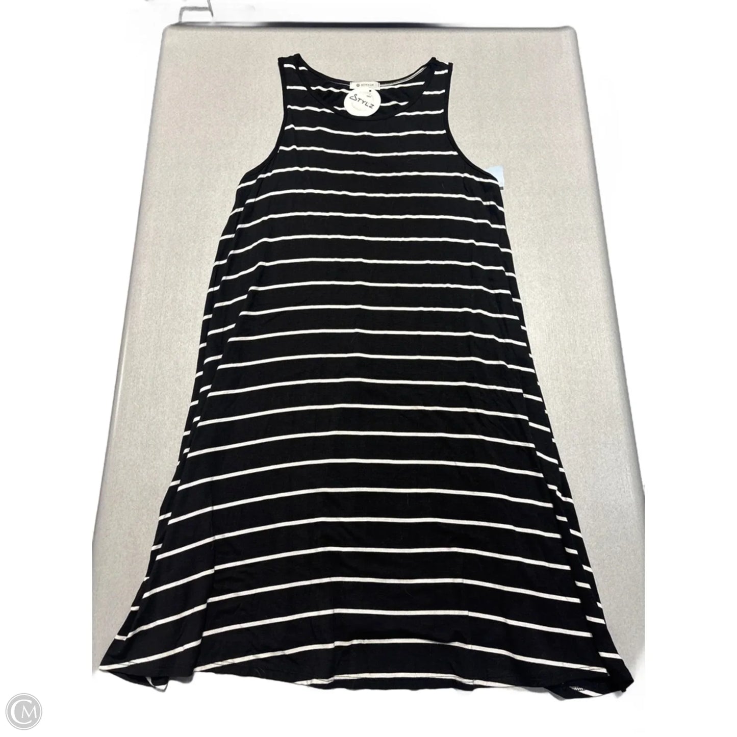 Dress Casual Midi By Bombom In Striped Pattern, Size: L