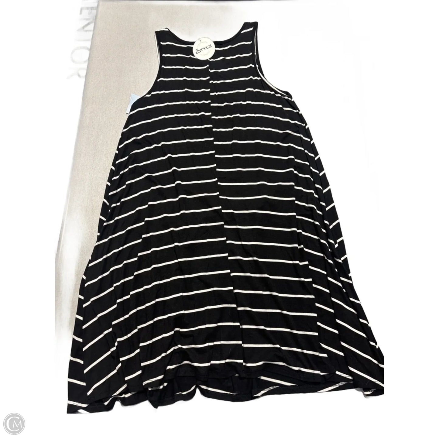 Dress Casual Midi By Bombom In Striped Pattern, Size: L