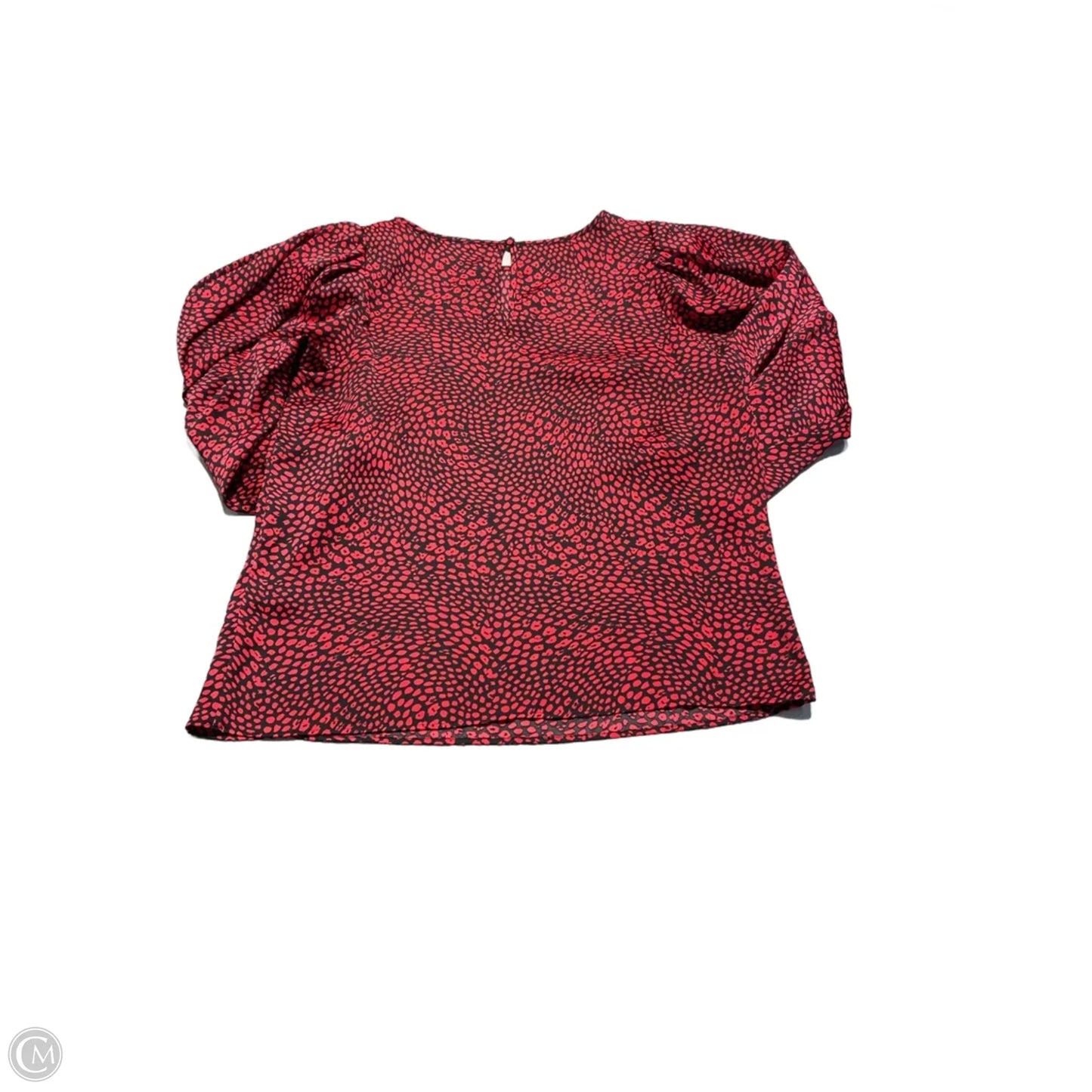Top Long Sleeve By Banana Republic In Black & Red, Size: M