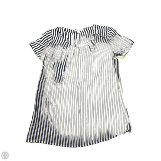 Top Short Sleeve By Banana Republic In Striped Pattern, Size: S
