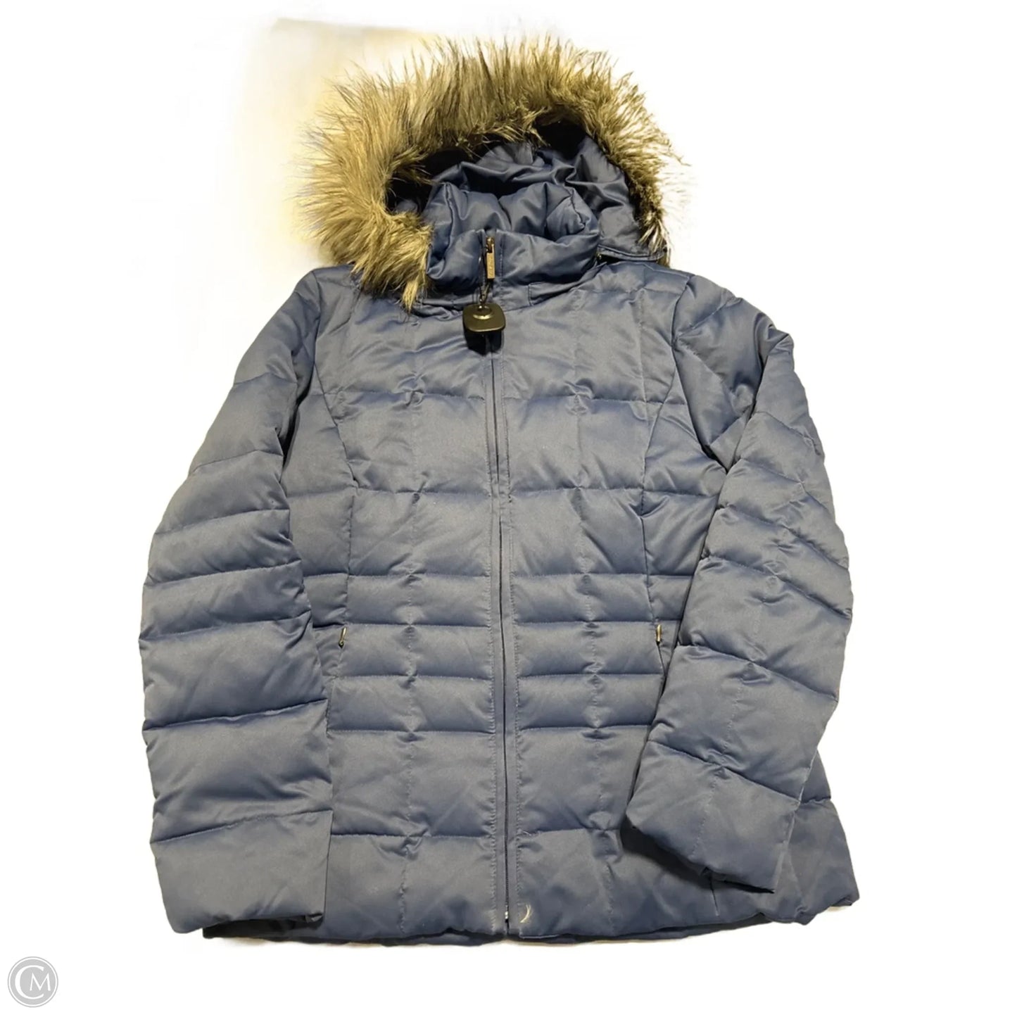 Coat Puffer & Quilted By Calvin Klein In Blue, Size: S