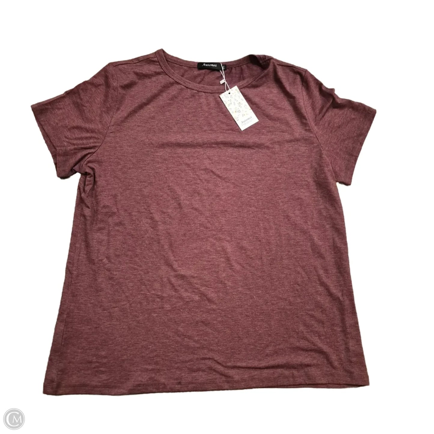 Top Short Sleeve By Automet In Maroon, Size: XXL
