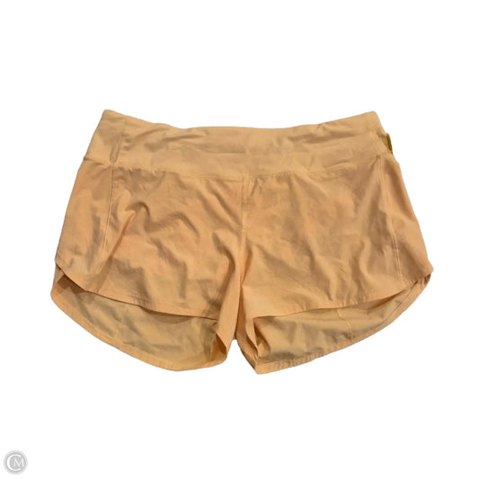 Athletic Shorts By Lululemon In Orange, Size: 12