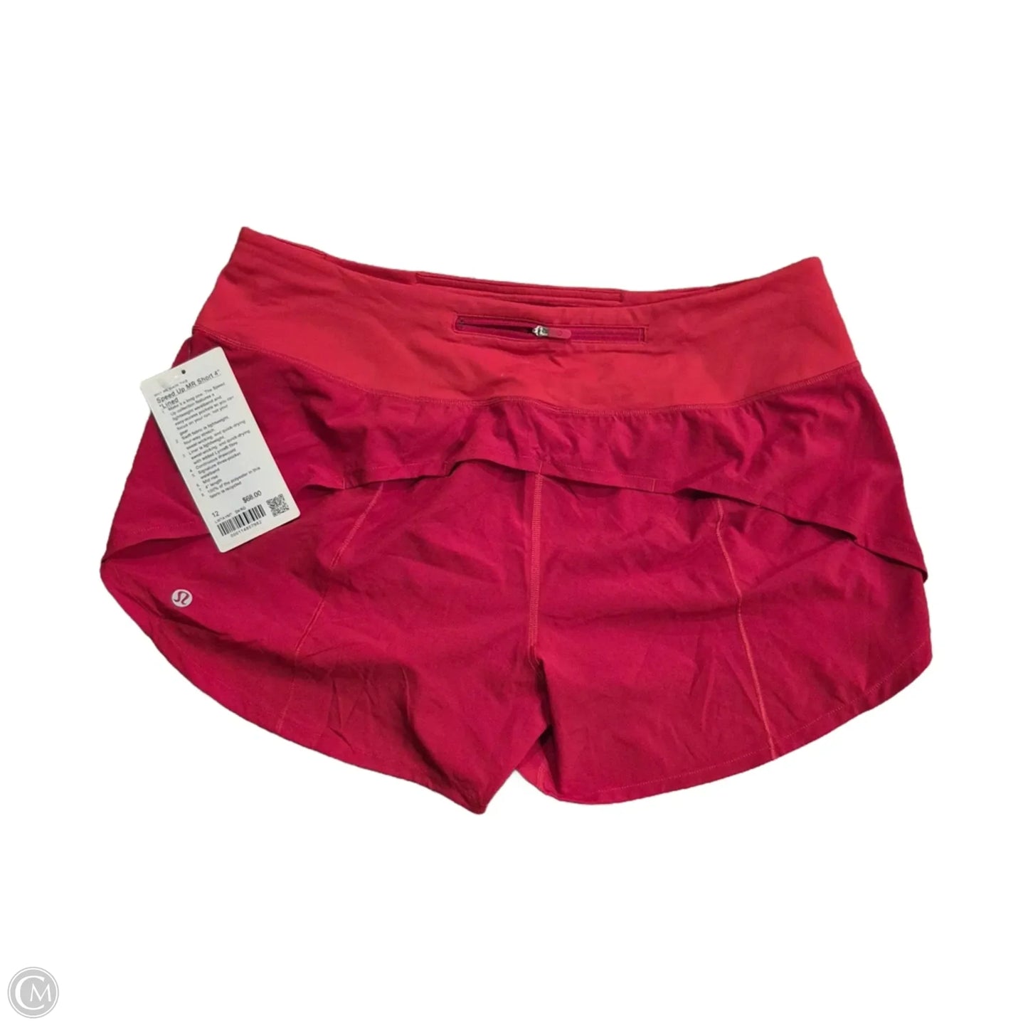 Athletic Shorts By Lululemon In Red, Size: 12