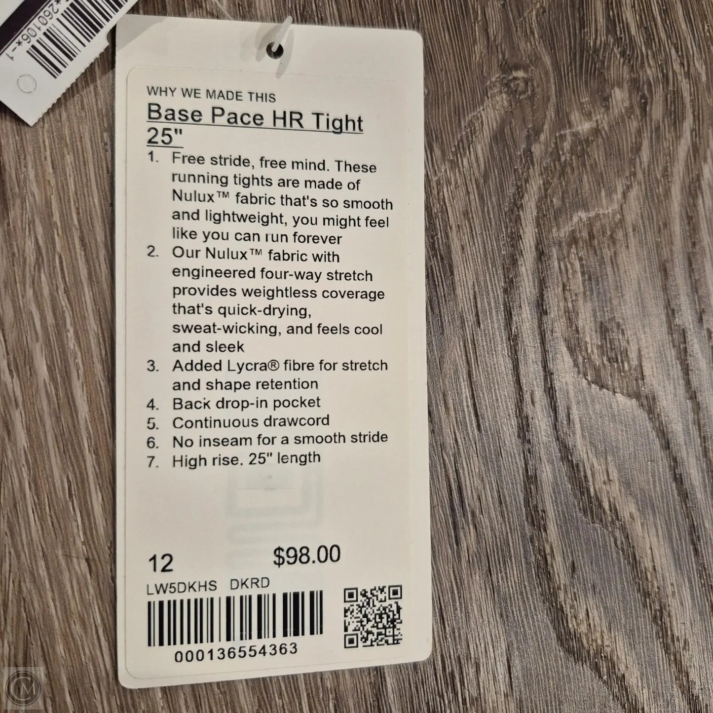 Athletic Leggings By Lululemon In Red, Size: 12