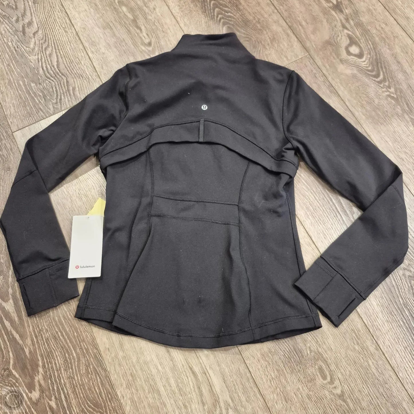 Athletic Jacket By Lululemon In Black, Size: 12