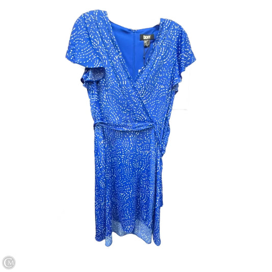 Dress Casual Midi By Dkny In Blue, Size: Xl