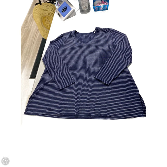 Top Long Sleeve By Lane Bryant In Blue, Size: 3x