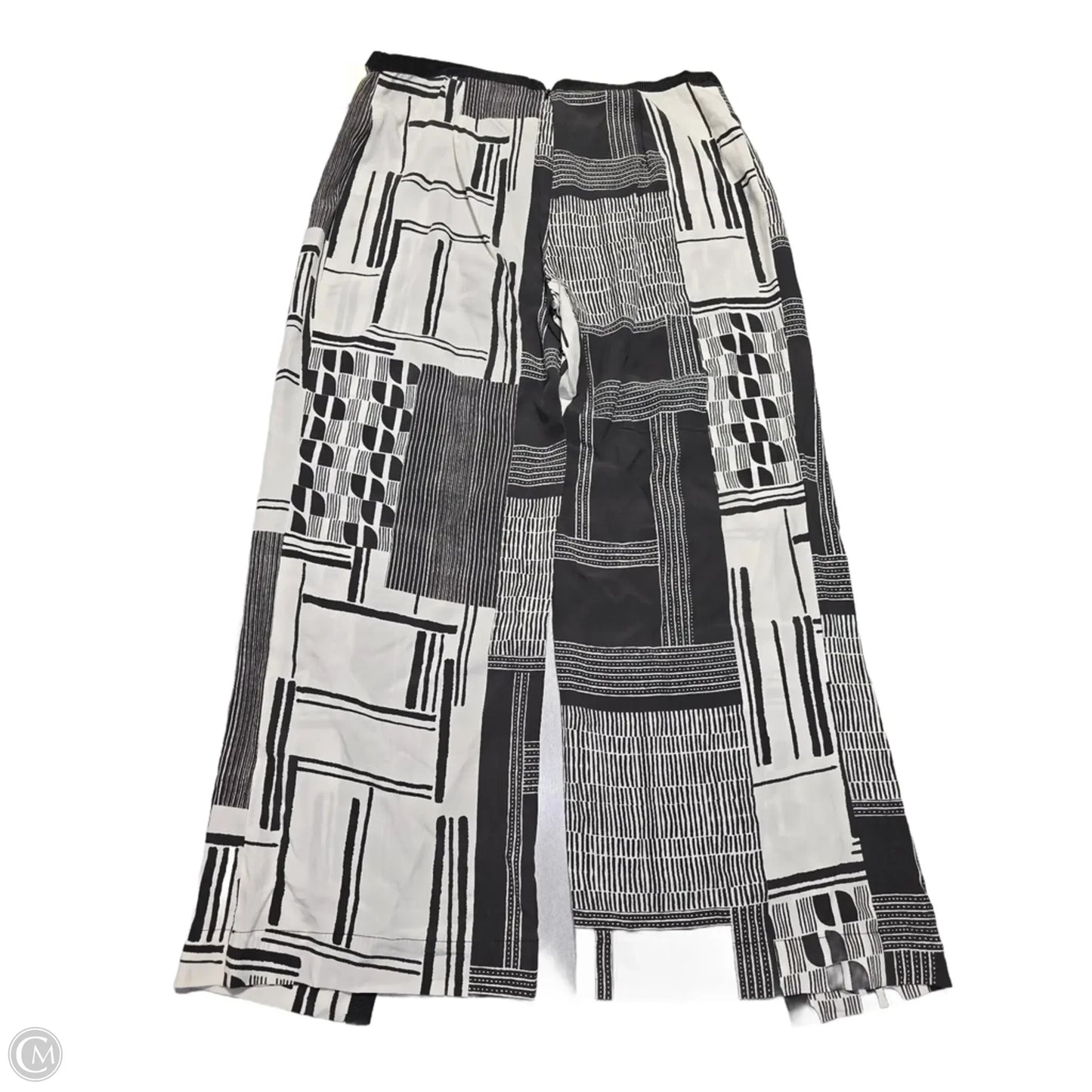 Pants Linen By Cmc In Black & White, Size: M