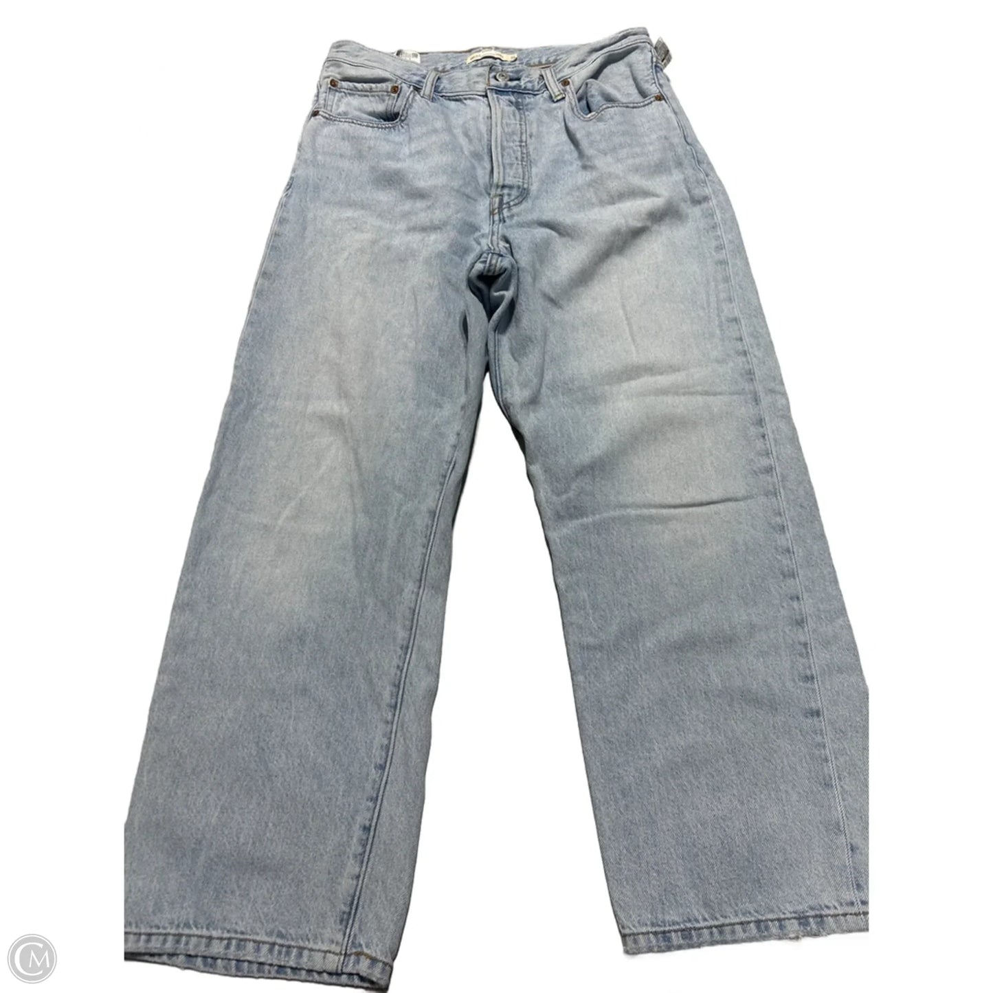 Jeans Straight By Levis In Blue Denim, Size: 12