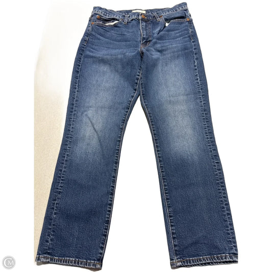 Jeans Straight By Madewell In Blue Denim, Size: 12