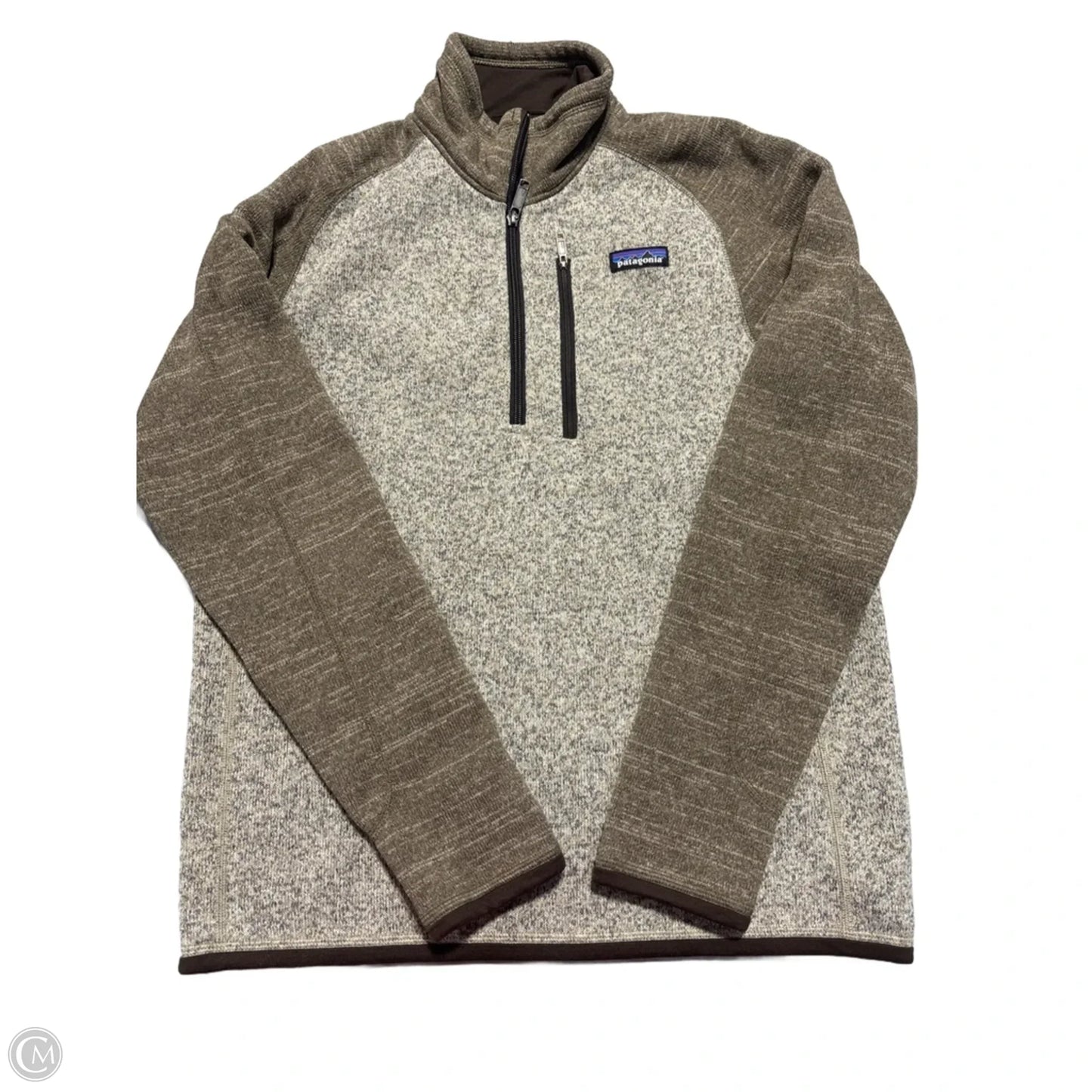 Top Long Sleeve By Patagonia In Brown, Size: S