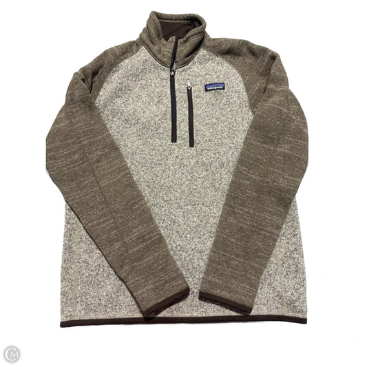 Top Long Sleeve By Patagonia In Brown, Size: S