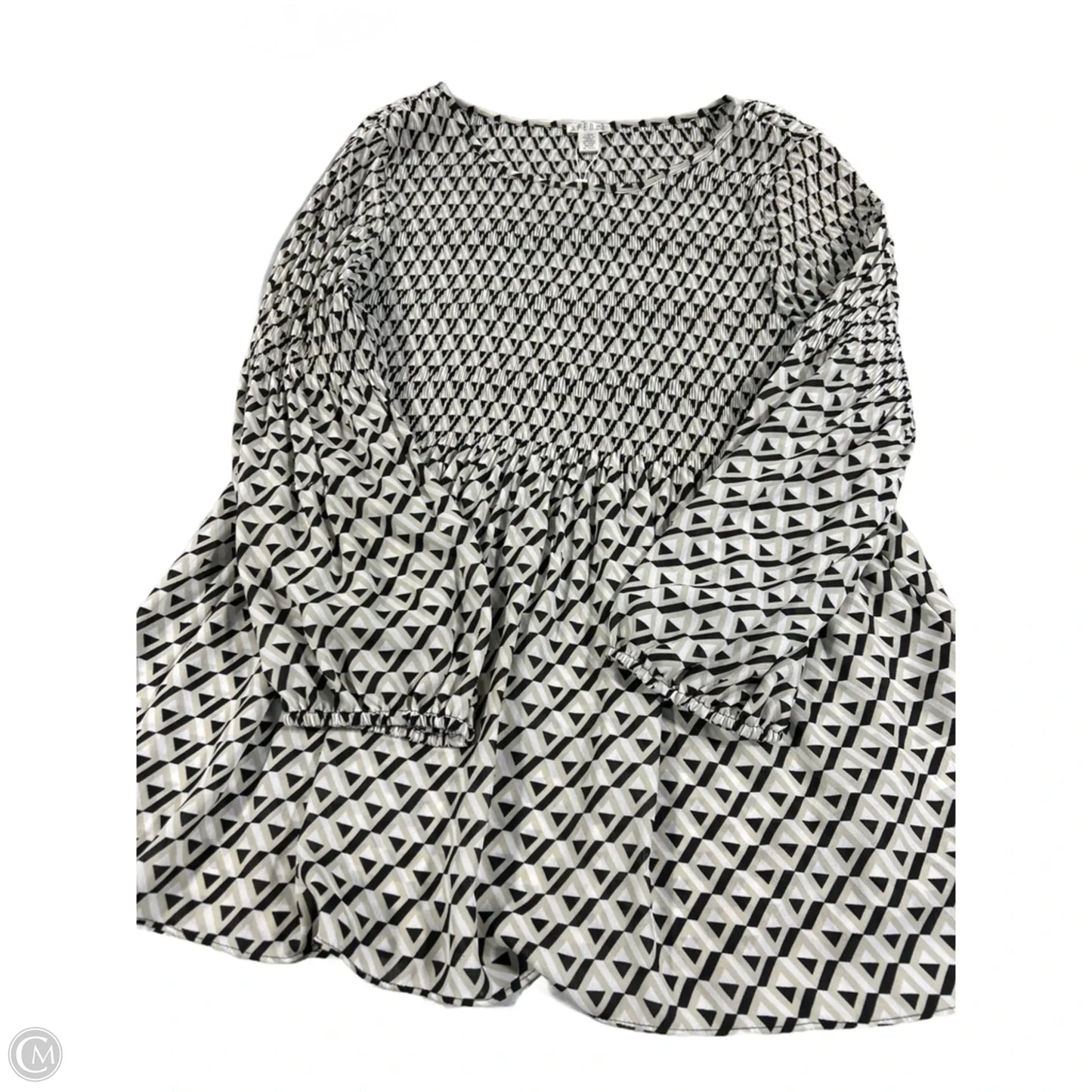 Blouse Long Sleeve By Spense In Cream, Size: L