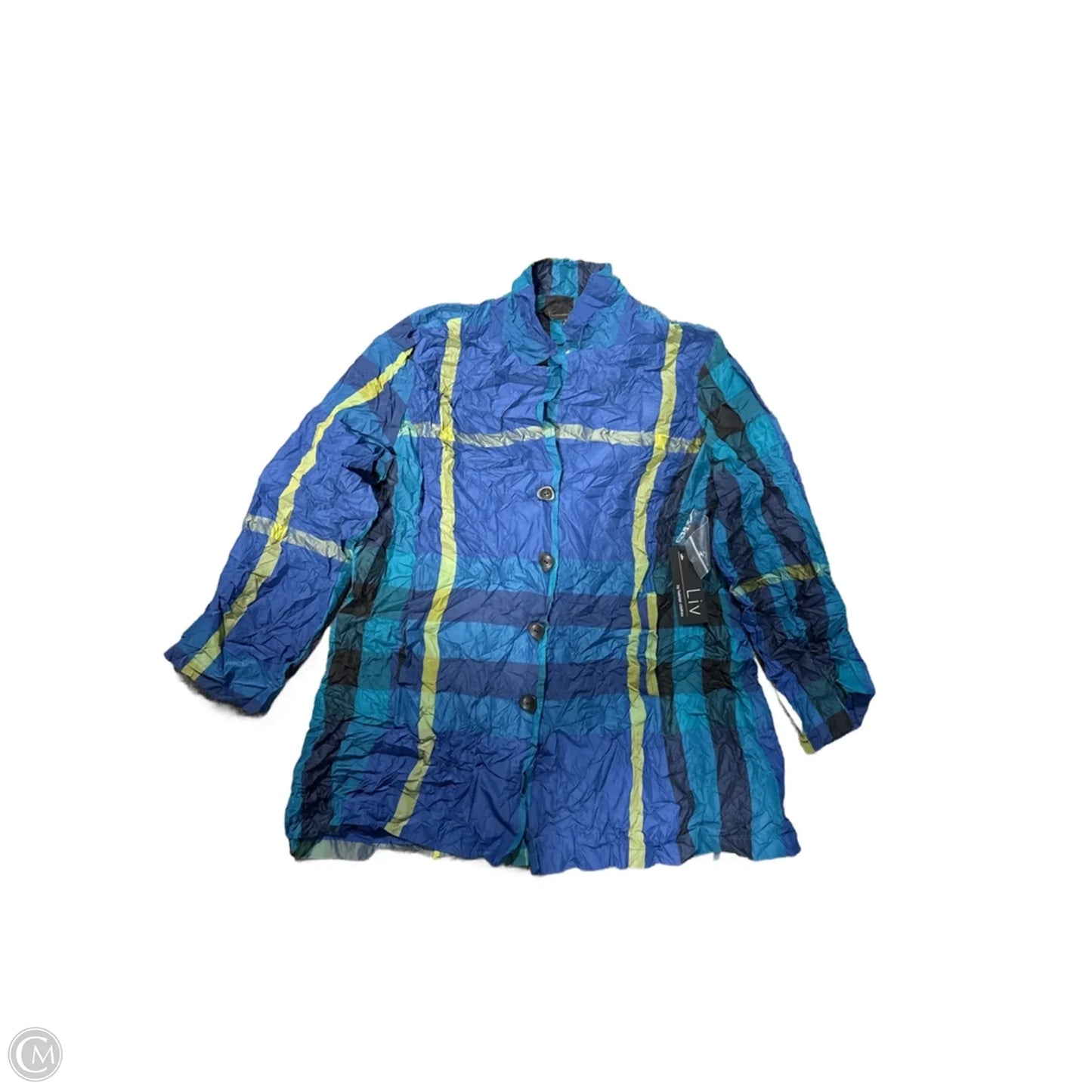 Jacket Other By Habitat In Plaid Pattern, Size: L