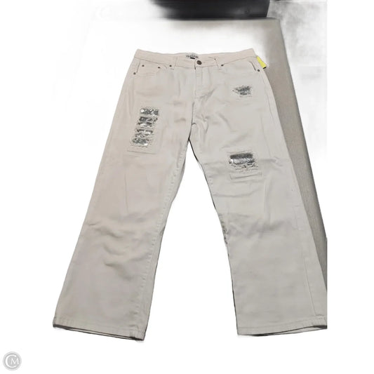 Jeans Straight By Cmc In White Denim, Size: 14