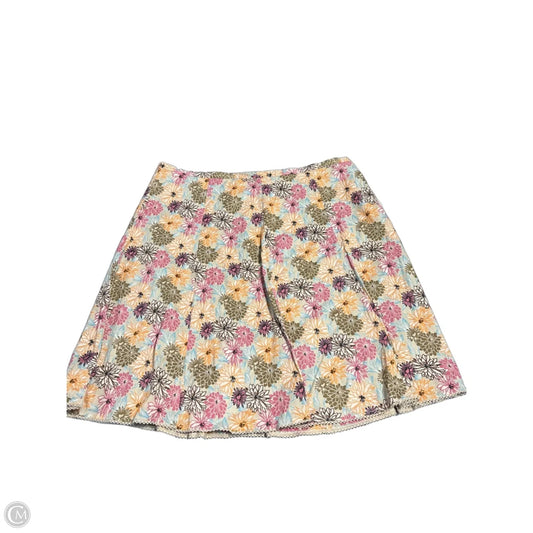 Skirt Midi By Villager By Liz Claiborne In Floral Print, Size: 22