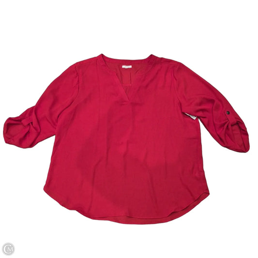 Blouse Long Sleeve By Maurices In Red, Size: Xxl