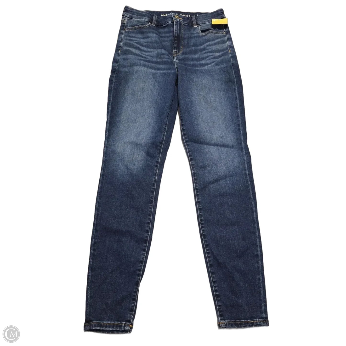 Jeans Straight By American Eagle In Blue Denim, Size: 10