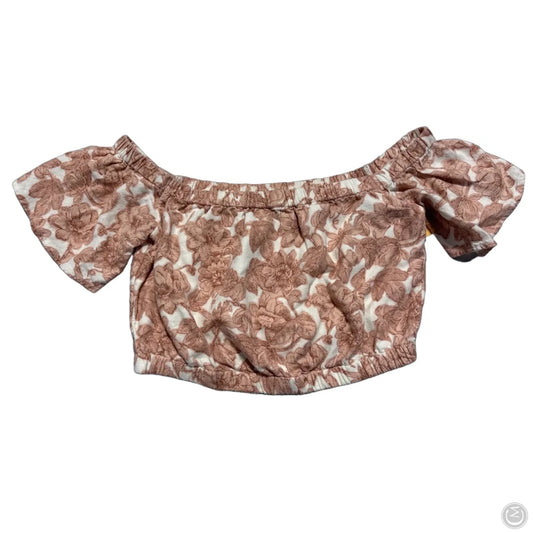 Top Short Sleeve By Abercrombie And Fitch In Floral Print, Size: S