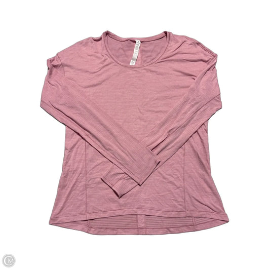 Top Long Sleeve By Lululemon In Pink, Size: 8