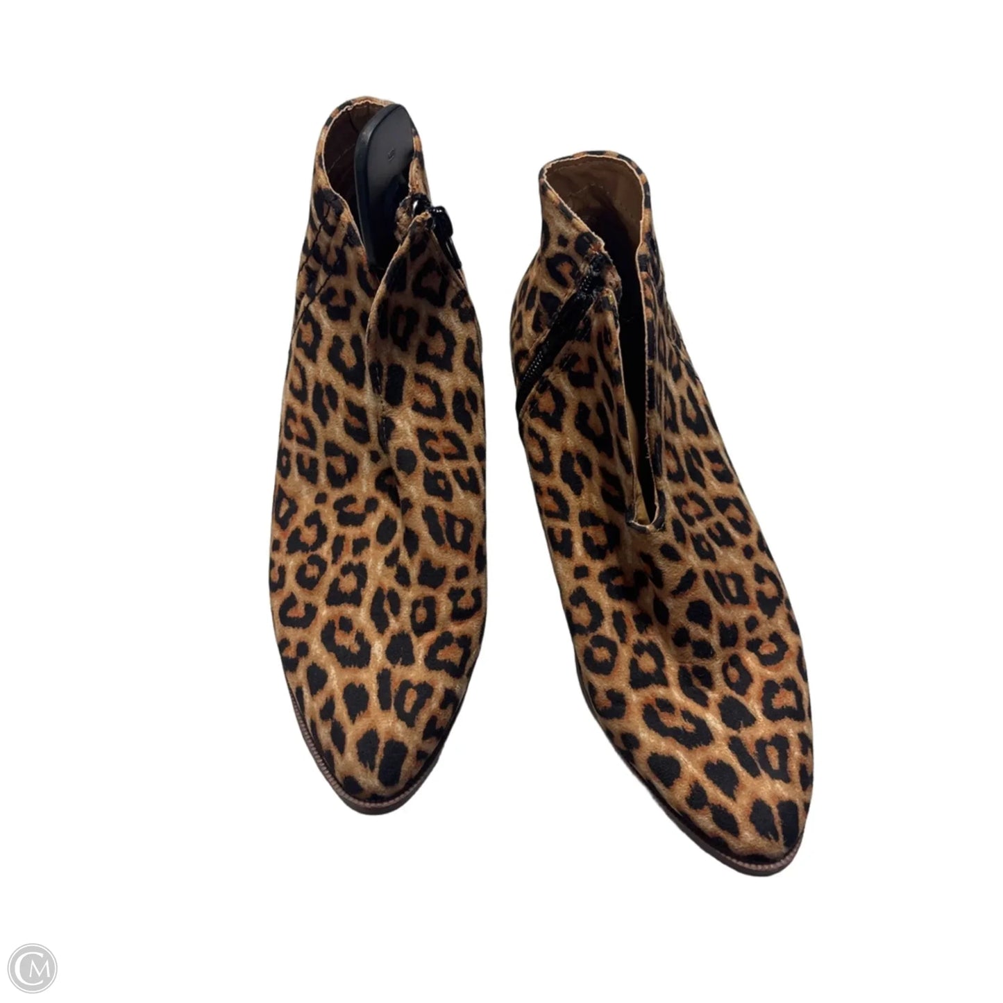 Boots Ankle Heels By Qupid In Animal Print, Size: 6