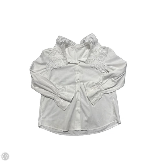 Top Long Sleeve By Cmc In White, Size: S
