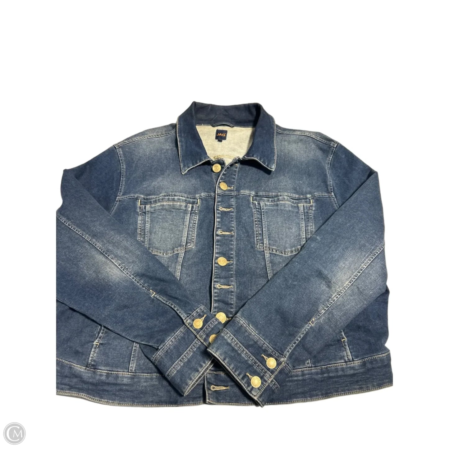 Jacket Denim By Jag In Blue Denim, Size: 3x