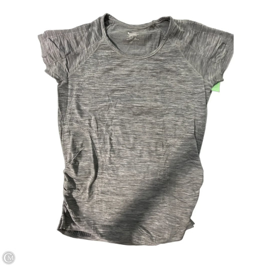 Athletic Top Short Sleeve By Athleta In Grey, Size: L